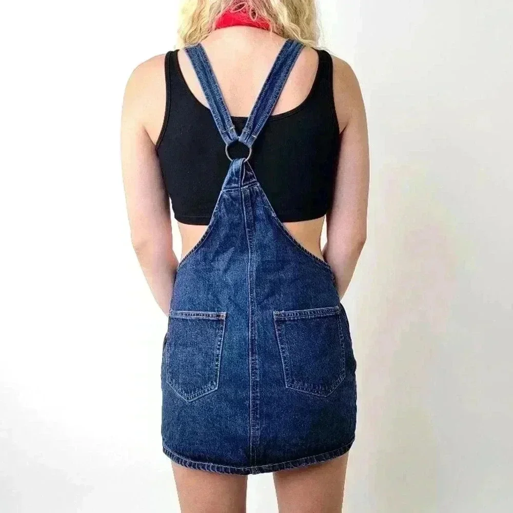 F21 Denim Jean Skirtalls / Overalls - S - Picture 3 of 8